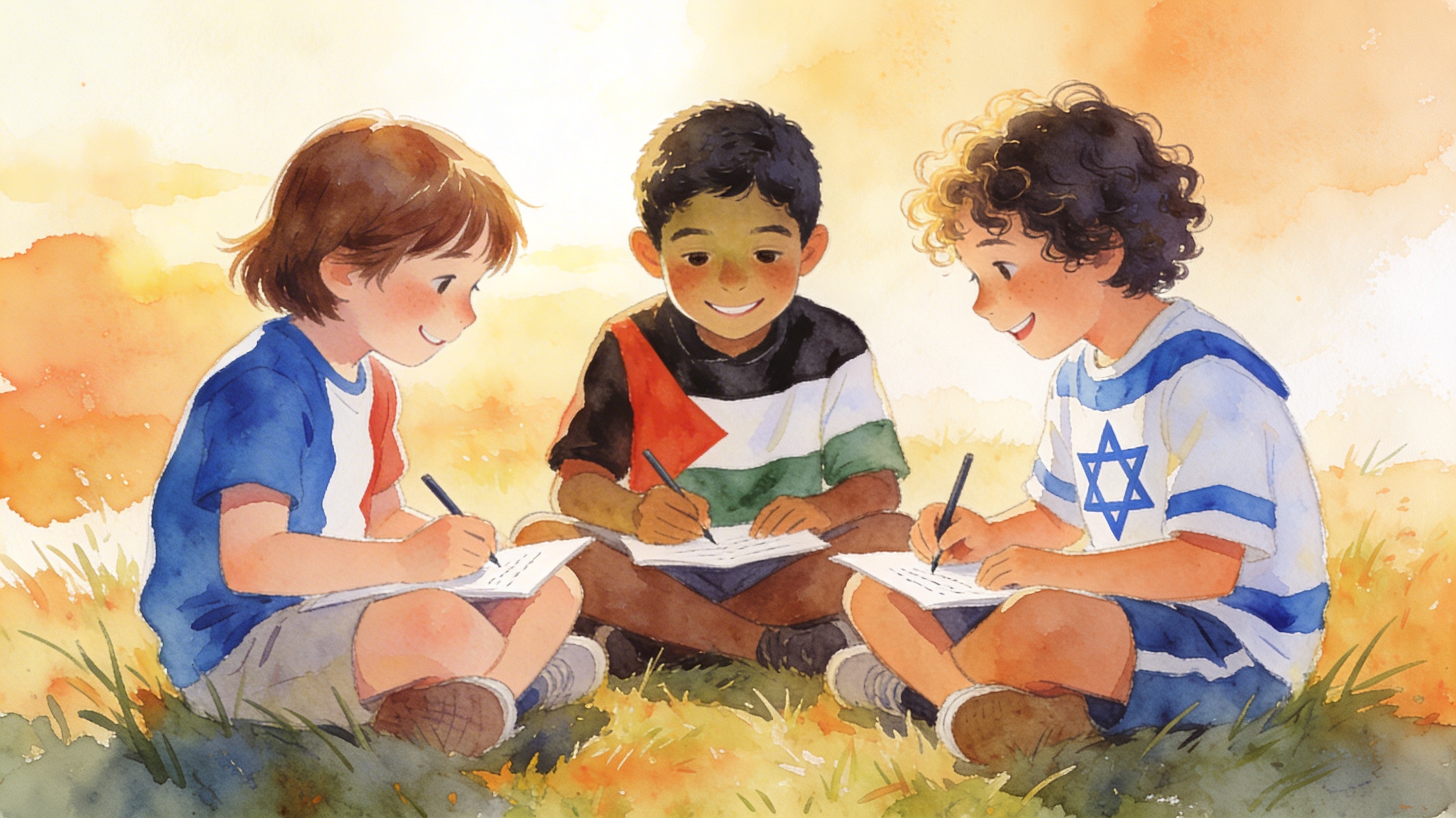 Trois enfants — France, Palestine, Israël — unis par l'écriture et la paix